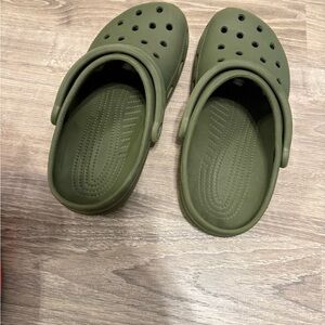 Olive green crocs - women's 8